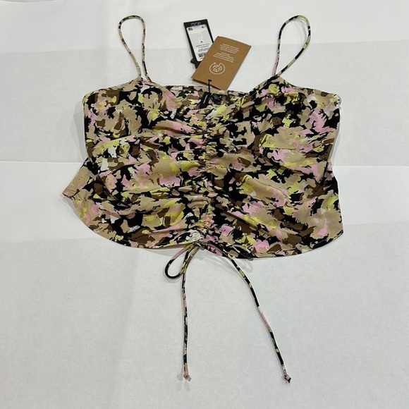 NWT Vero Moda Chaddie Camisole crop blouse top Sz M - Picture 2 of 12